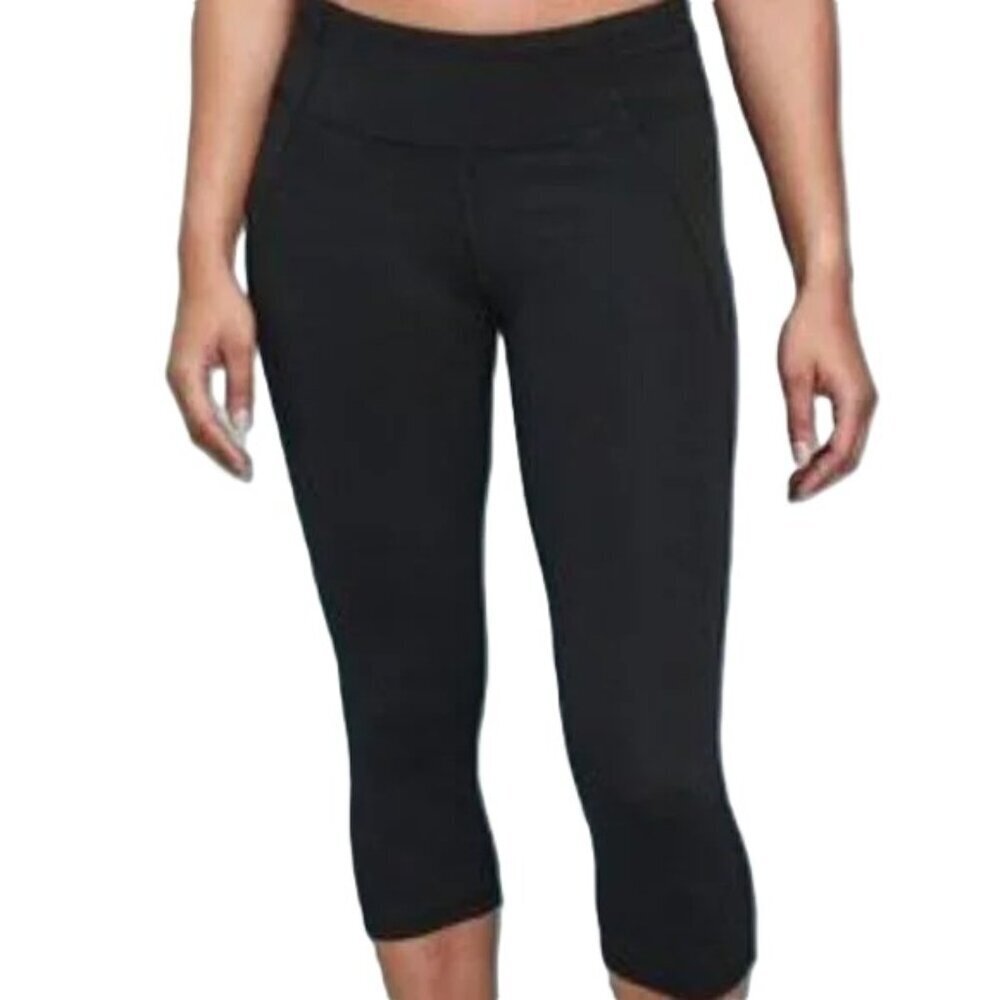 Prana Memento Black Cropped Yoga Capri Legging Size S Crop Run Hike Outdoor‎